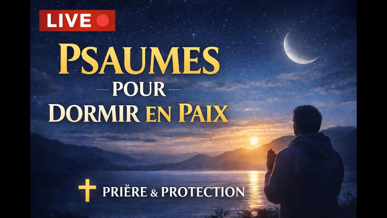 PSAUMES & PRIÈRE PUISSANTE🔴 En direct | Pour un sommeil paisible et une nuit en paix avec Dieu
