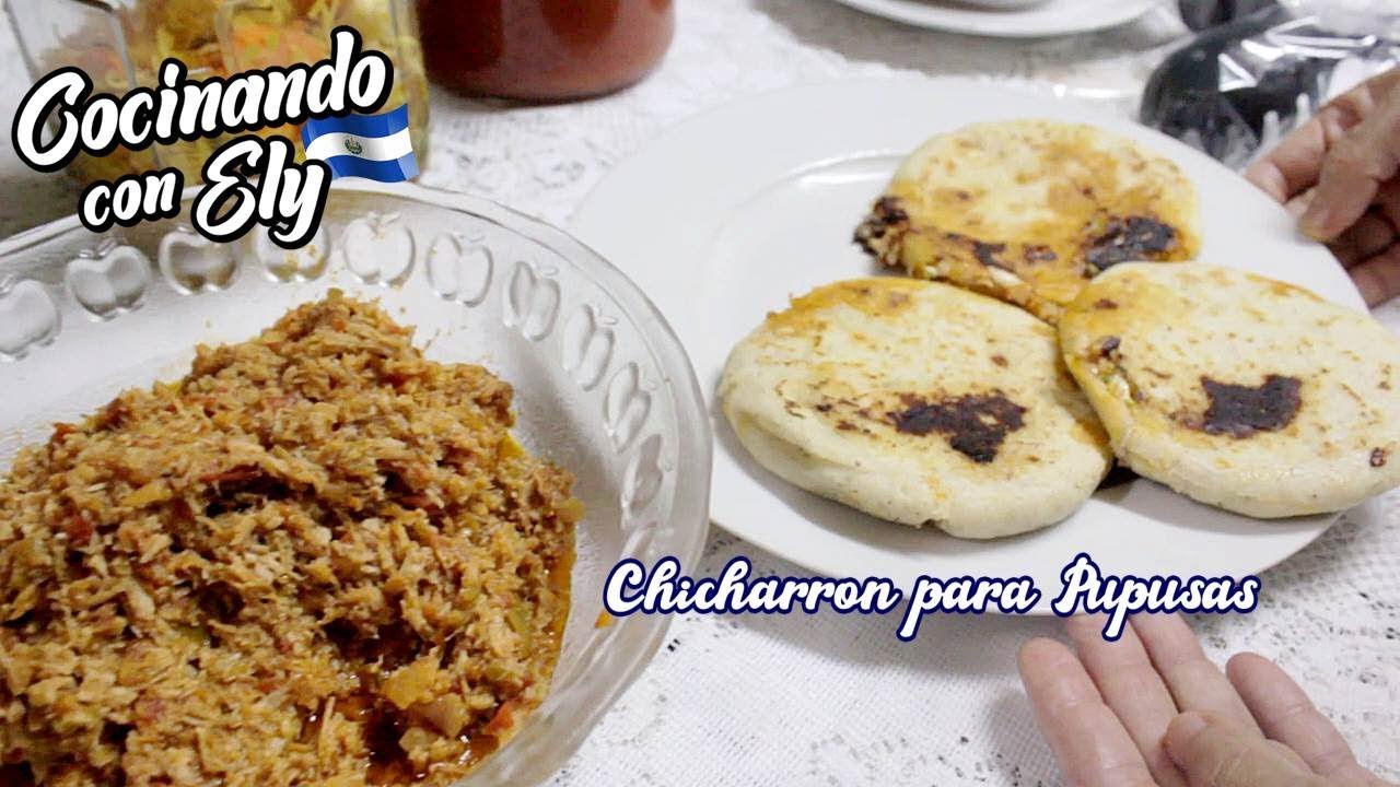 Preparando el Rico CHICHARRON PARA PUPUSAS