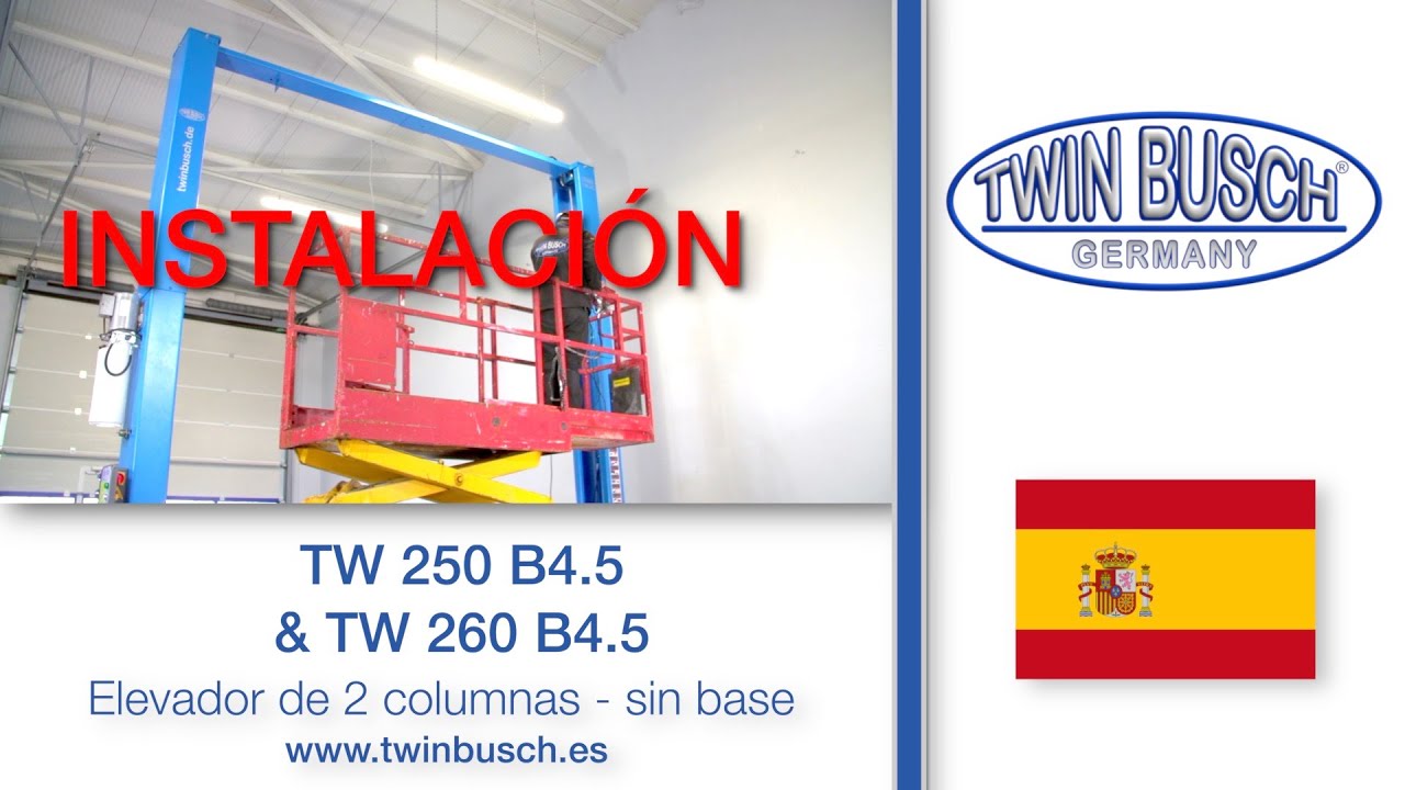 Instalación de los elevadores de 2 columnas Heavy-Line sin base de TWIN BUSCH®
