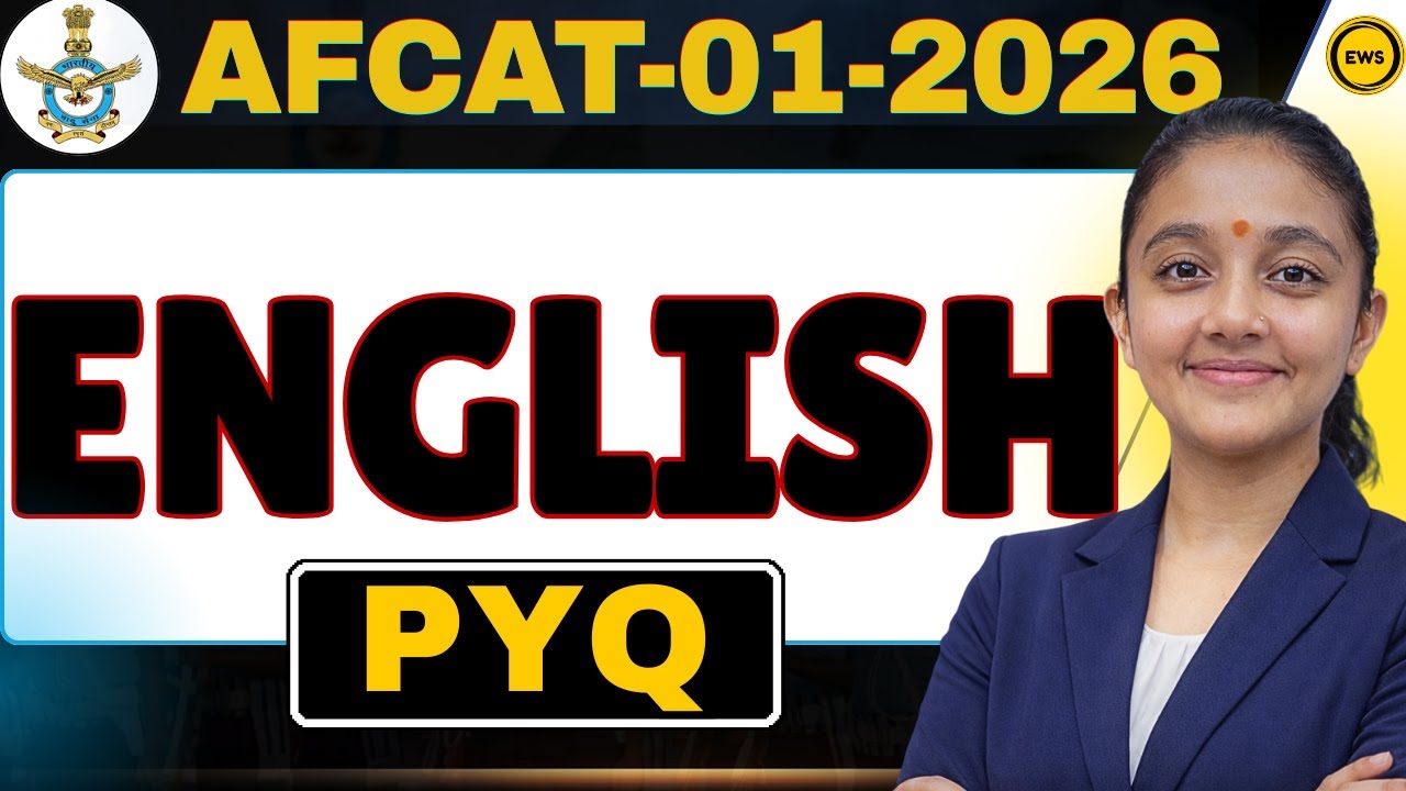 English PYQ LIVE | AFCAT 1 2026🔥 | Exam Special |Santoshi Ma'am