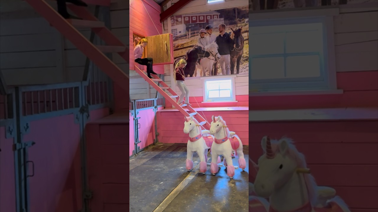 Luxury horse stable with playground and bedroom❤️ #shortsvideo #horse #horselover #barbie