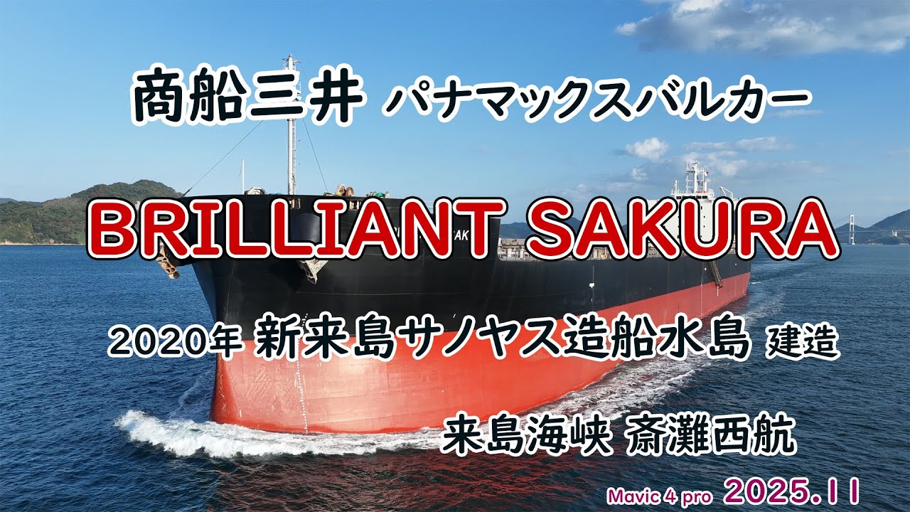 MOLのファンネル「　BRILLIANT SAKURA　」パナマックスバルカー