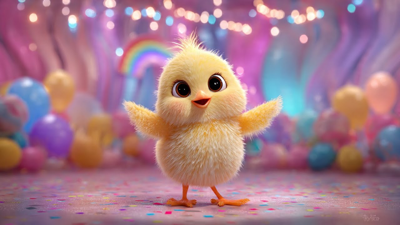 🐥  O Pintinho Animado 🌈 | Música Infantil 3D Animada Super Divertida! 🎵