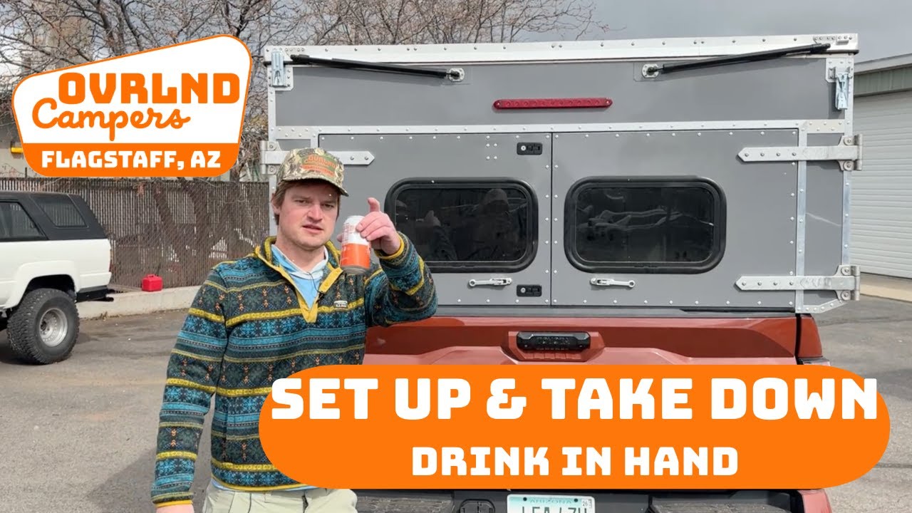 Opening and Closing an OVRLND Camper Without Putting Down Your Drink