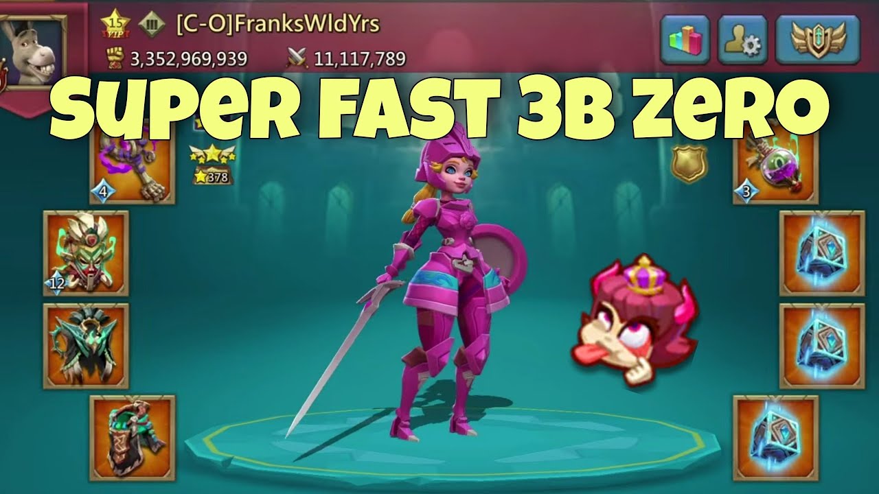 Lords Mobile - 3b zeroed fast. Crazy reports. Fat targets forgot a shield