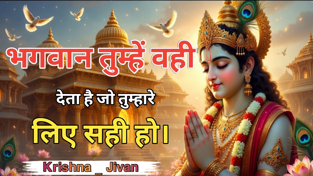 भगवान तुम्हें वही देता है जो तुम्हारे लिए सही हो। Geeta Saar Krishna speech #shrikrishnamotivation 