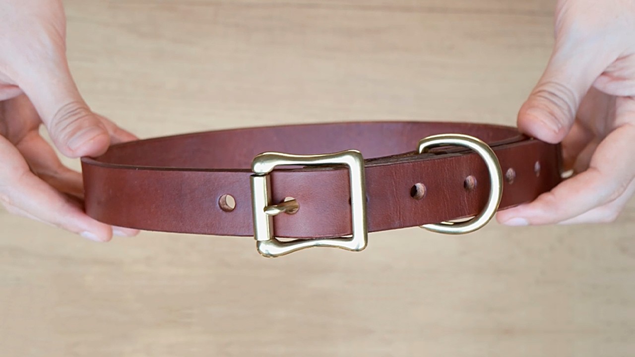 Making a Premium Leather Dog Collar 🐩 | Haciendo un collar de cuero premium para perro 🐾