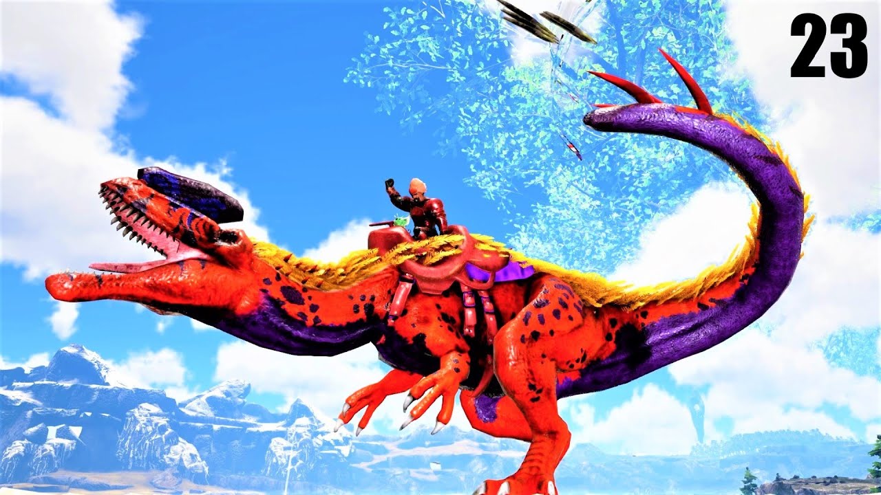AMAZING HYPER TOXIC SINOTYRANNUS! (FJORDUR MEGA MYTH MODDED) ARK SURVIVAL EVOLVED E23
