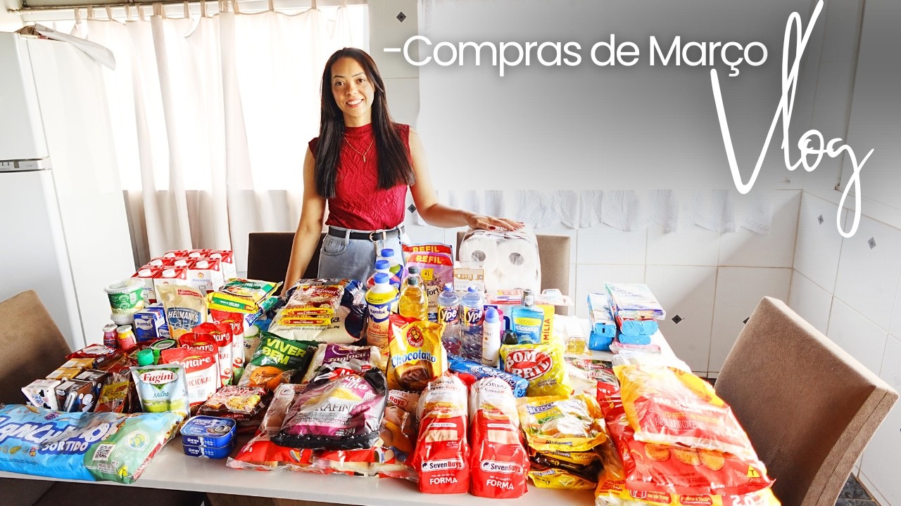 Compras do mês de Março 🛒para 4 pessoas no Super Luna