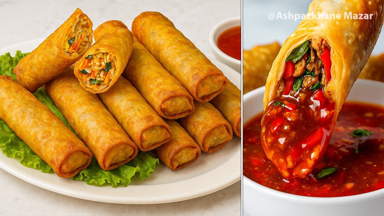 ух ты! куриные рулеты и 5 разных соусов! такой хрустящий и сочный, такой вкусный