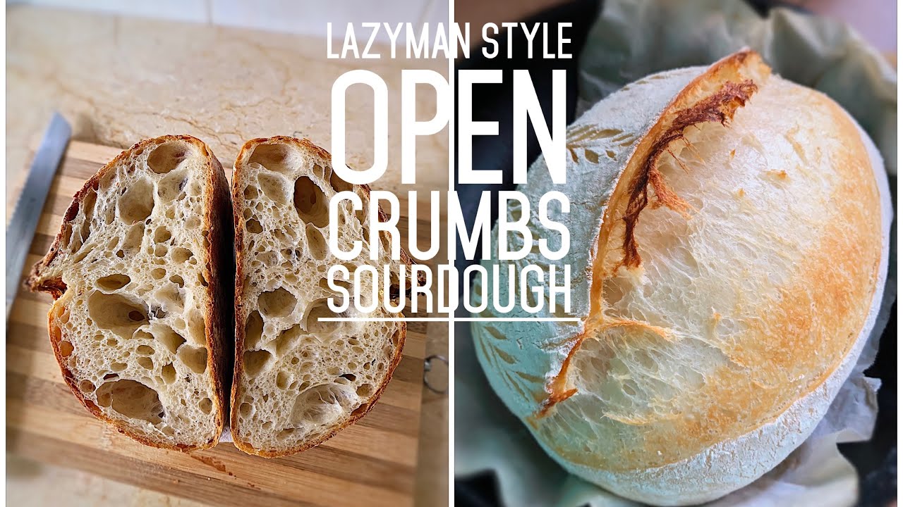 PERFECT OPEN CRUMBS! NO KNEAD! with Lazyman Style. Make Sourdough Baking Simple 如何简单化欧包过程，完美欧包教学