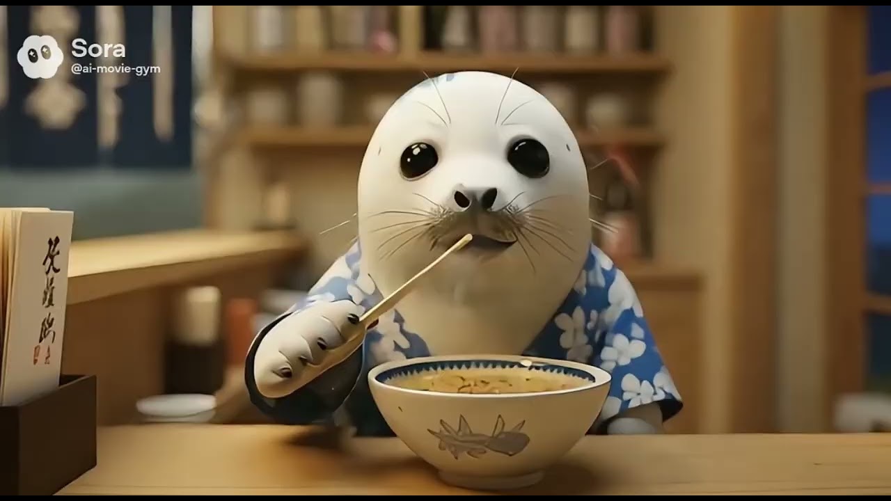 着物あざらし太郎 ラーメン食べたり食べなかったりASMR動画