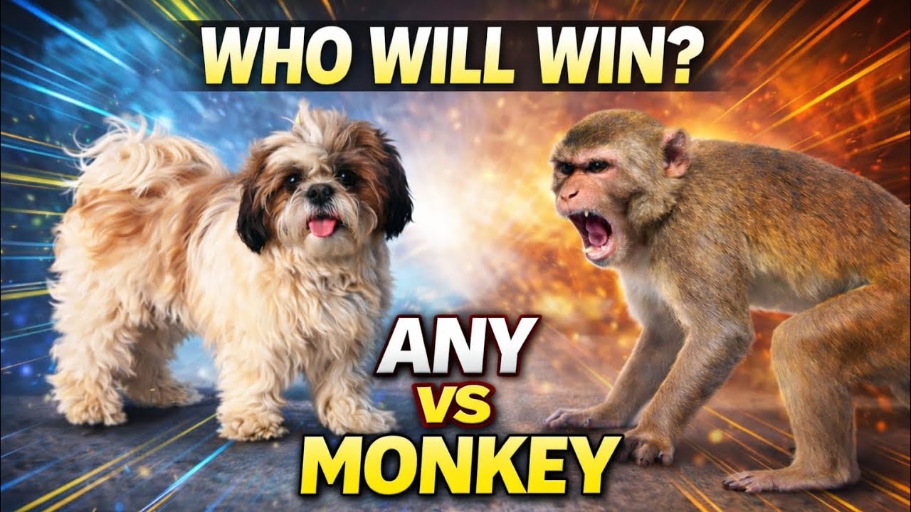 Our New Guest ANY meets Monkey At Rooftop 🐶😅