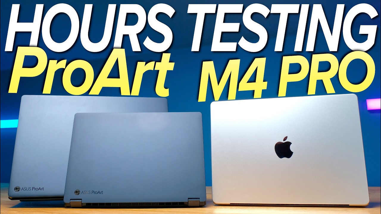 I Spent 100 Hours Testing Macbook Pro M4 Pro and Asus ProArt | I'd Buy X Laptop
