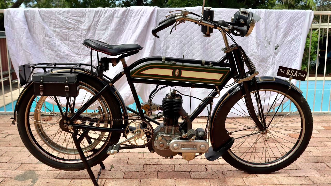 1912 BSA VETERAN MOTORCYCLE RESTORED