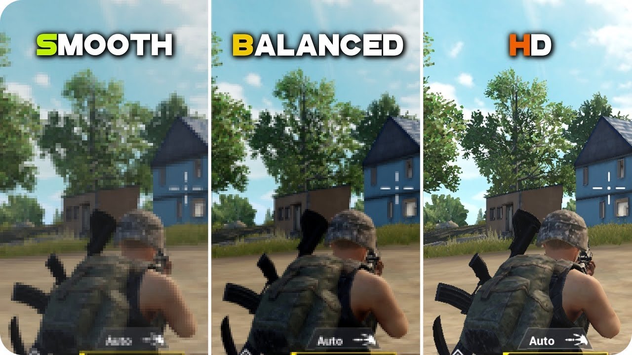 Graphics Comparison - PUBG Mobile - Low vs Medium vs High Settings