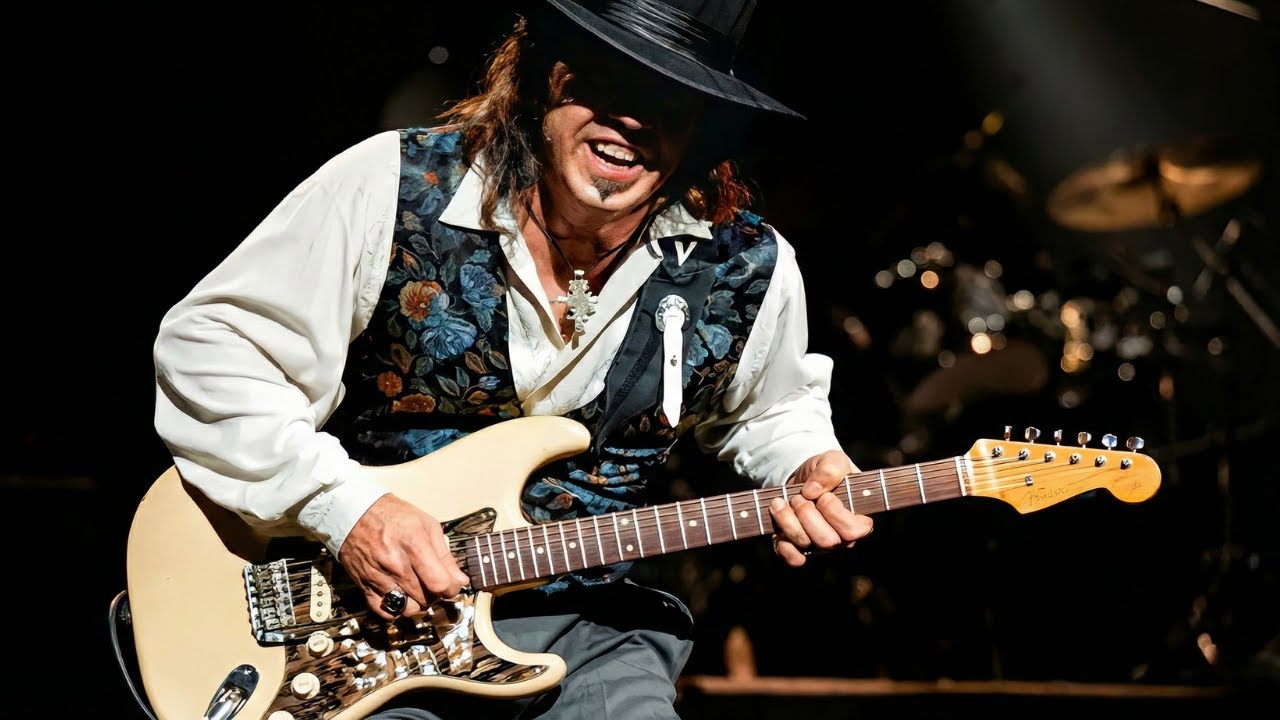 Stevie Ray Vaughan performs 