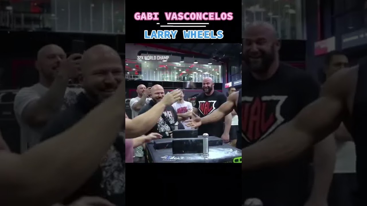 GABI VASCONCELOS vs LARRY WHEELS🔥😈 #shorts #armwrestling #viral