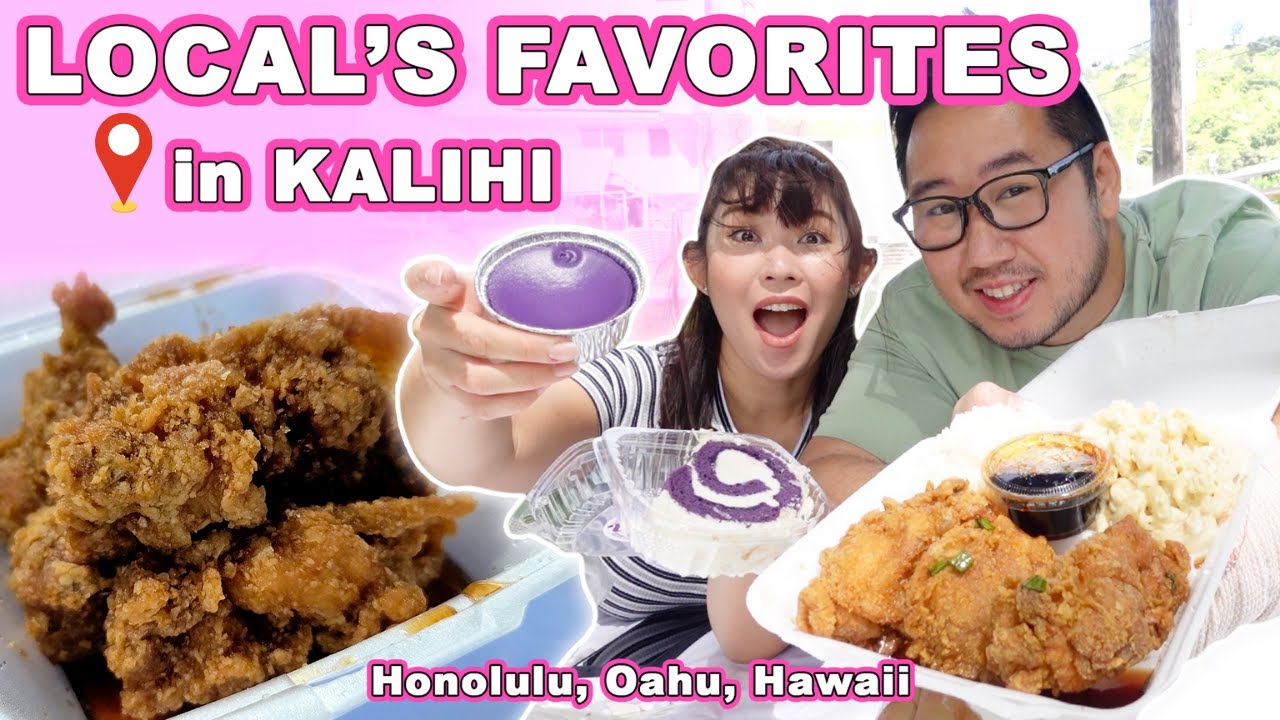 LOCAL FAVORITE SPOTS in Kalihi! || [Honolulu, Oahu, Hawaii] Fried Chicken, everything UBE!
