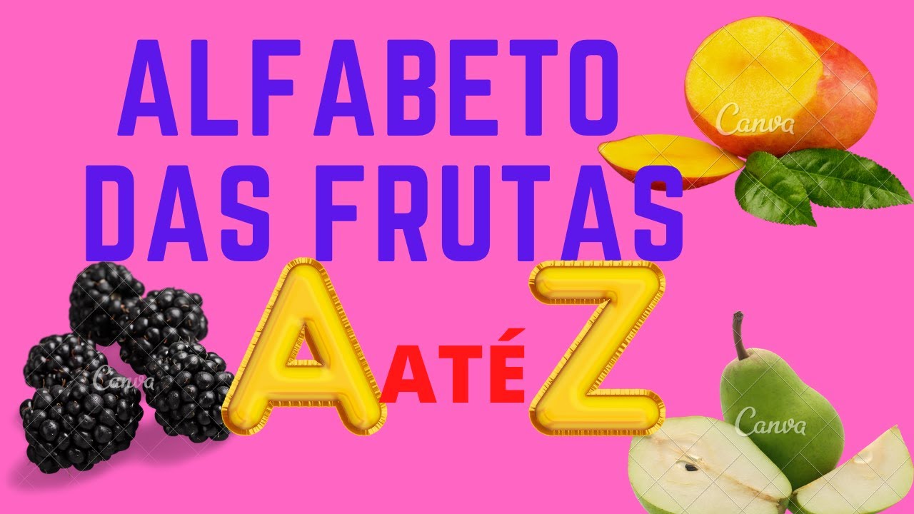 ALFABETO DAS FRUTAS EM PORTUGUÊS/ALFABETO DE FRUTAS EN PORTUGUÉS.