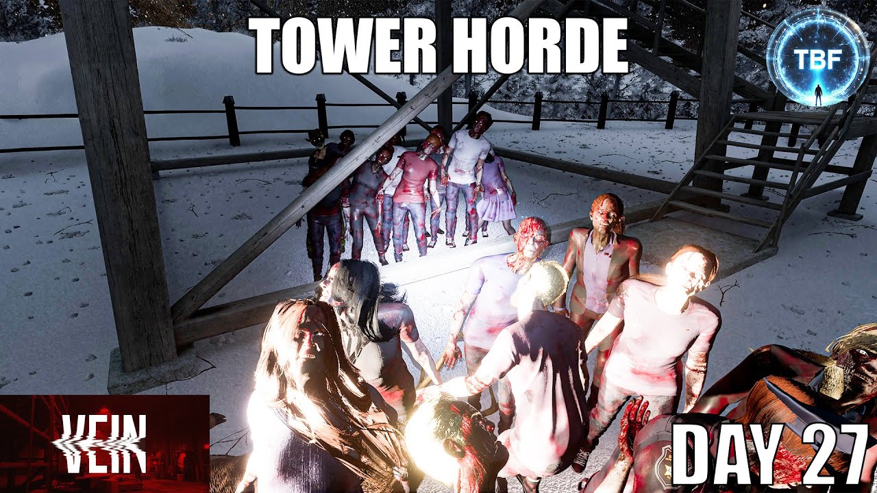 HORDE INCOMING! The closest escape ever!  Day 27 in VEIN | INSANE difficulty