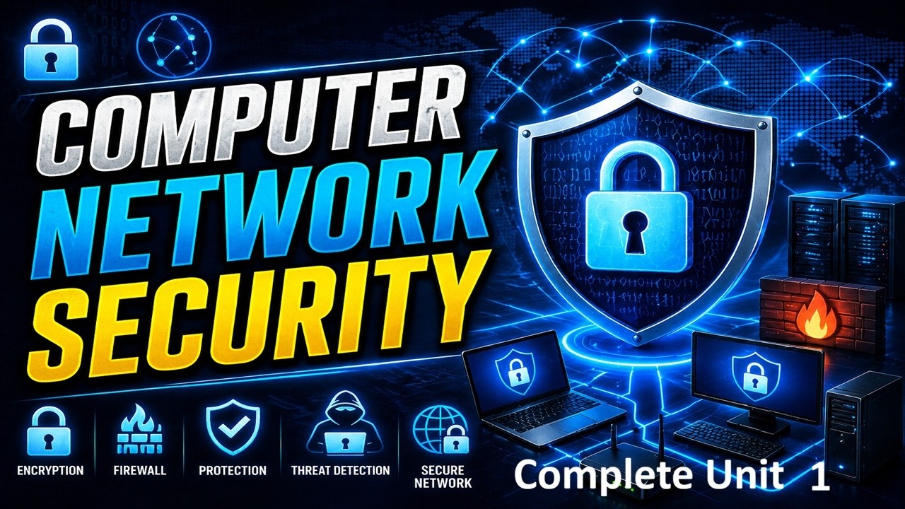 Complete Unit 1 | In One shot | Computer Network Security (CNS) | BCA 6 Semester | MIC