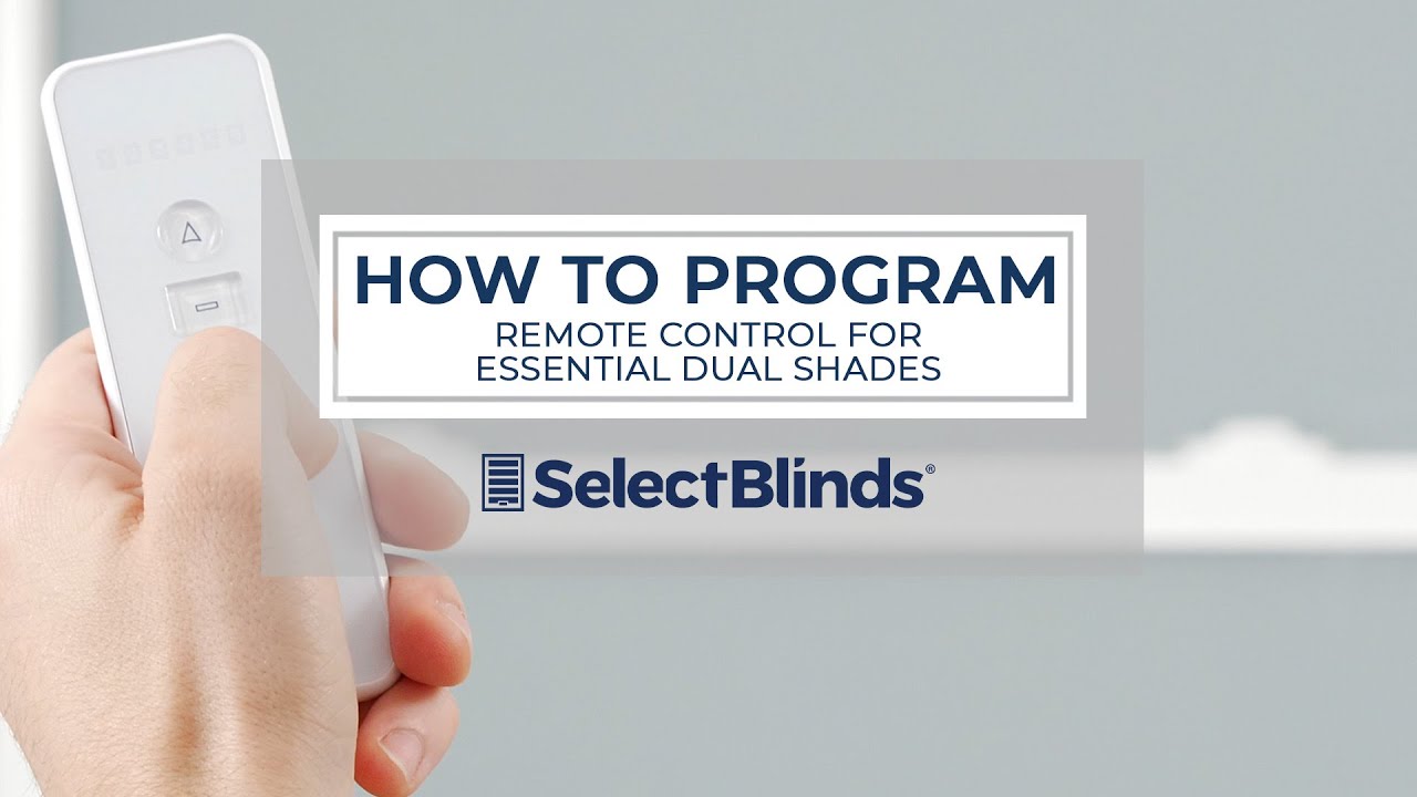 How to Program the Remote for Essential Dual Shades | SelectBlinds.com