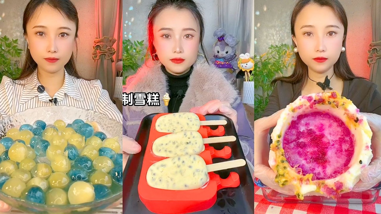 Homemade Chinese Ice Eating ASMR | Soft Frozen Desserts & Snow Ice Sounds #143