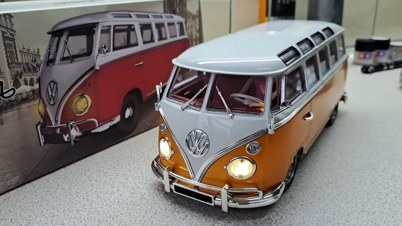 CXD D52 Volkswagen Type 2 Split Screen Bus Lowered Detailed paint on Porsche wheels Radio Controlled