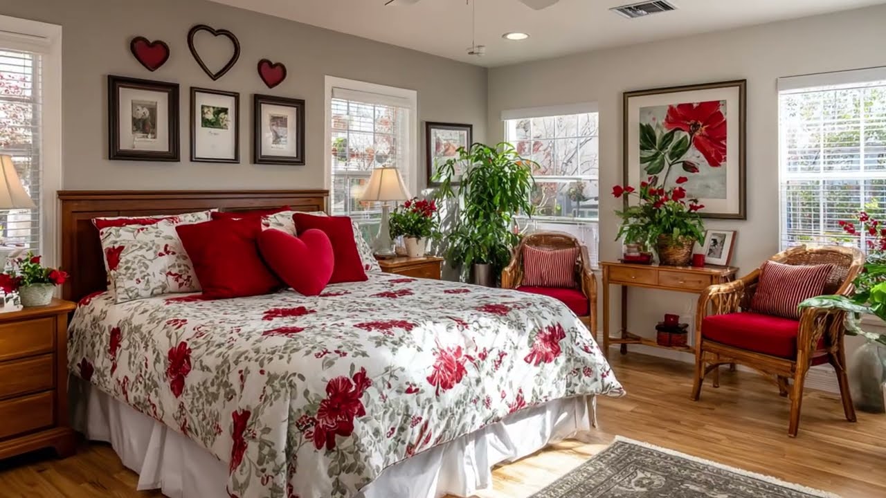 💖 Grandmillennial Valentine: Blending Classic Prints with Romantic Accents for a Cozy Home