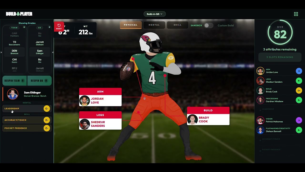 Can I Build a 99 Overall Quarterback in Build-A-Player?