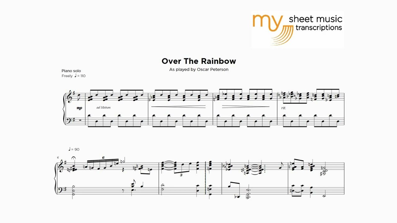 Oscar Peterson - Over the Rainbow (Jazz Transcription)