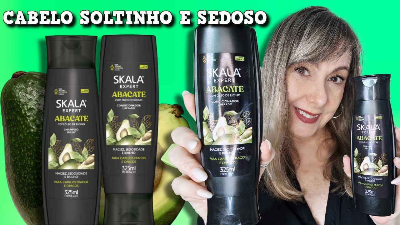 💚SKALA ABACATE E ÓLEO DE RÍCINO  shampoo e condicionador low poo