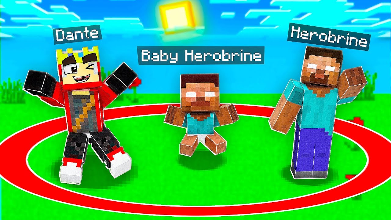 Herobrine Do Not Leave The Circle Challenge in Minecraft