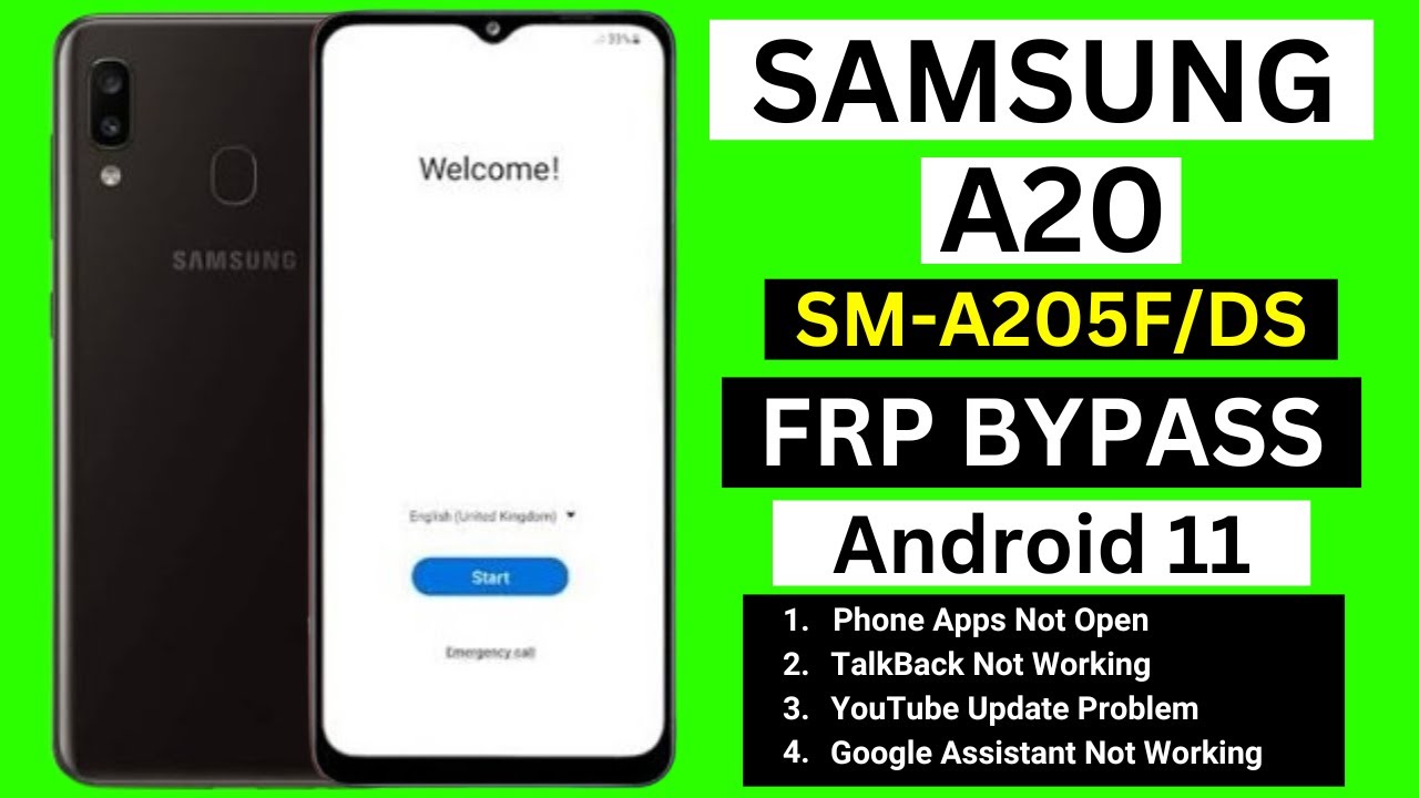 Samsung Galaxy A20 FRP Bypass Android 11 Without Pc | Samsung (SM-A205F) Google Account Bypass 2025
