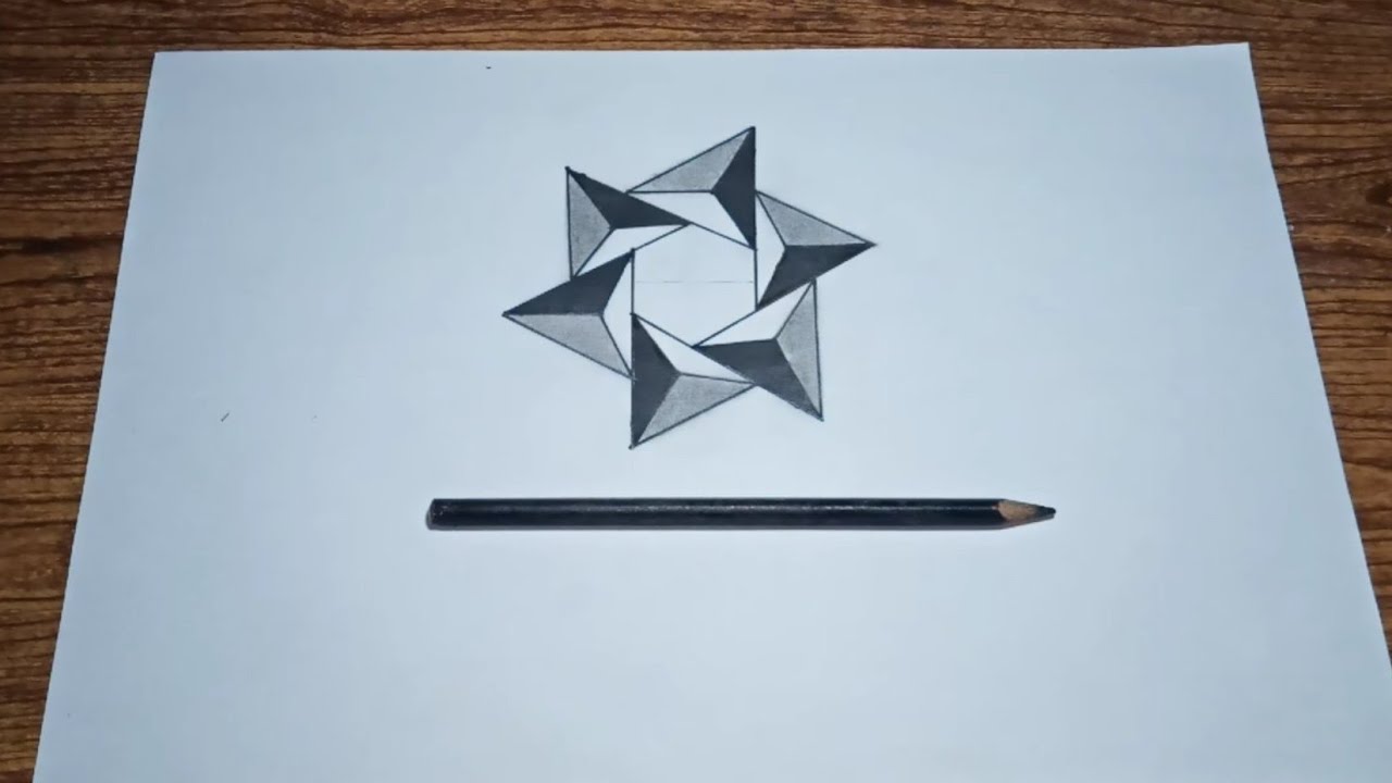как нарисовать 3d геометрию треугольник оптическая иллюзия