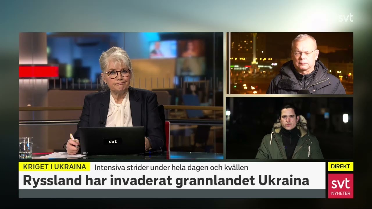 Nyheter direkt - SVT nyheter direkt om Ukraina (2022.02.24 - 3)