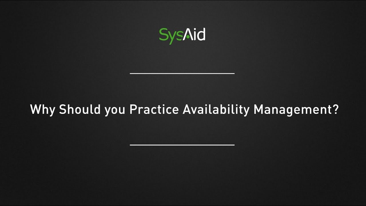 Stuart Rance's ITSM Tip #11:  Why Should You Practice Availability Management