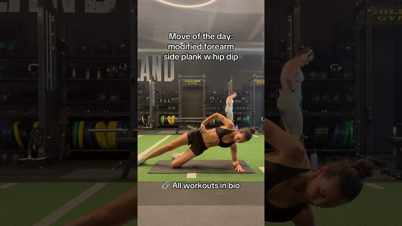 Move of the day: modified forearm side plank with hip dip (part of my new bodyweight burn program)