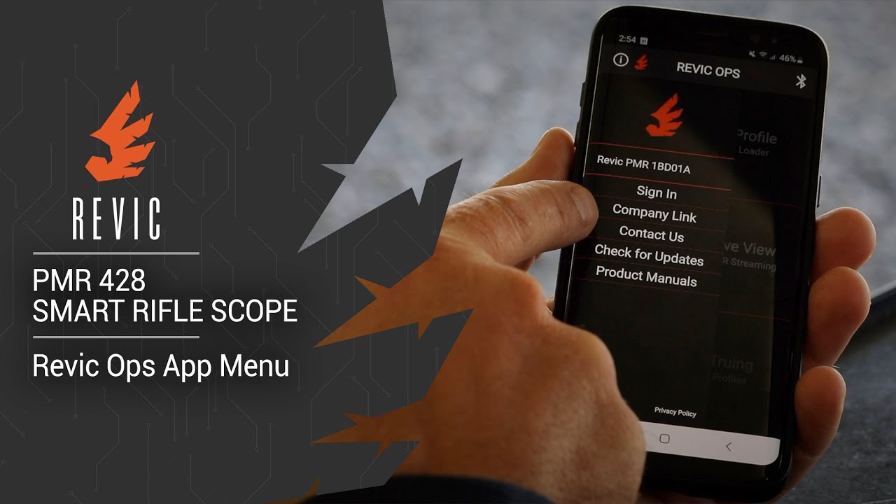REVIC PMR428 Smart Rifle Scope | Revic Ops App Menu