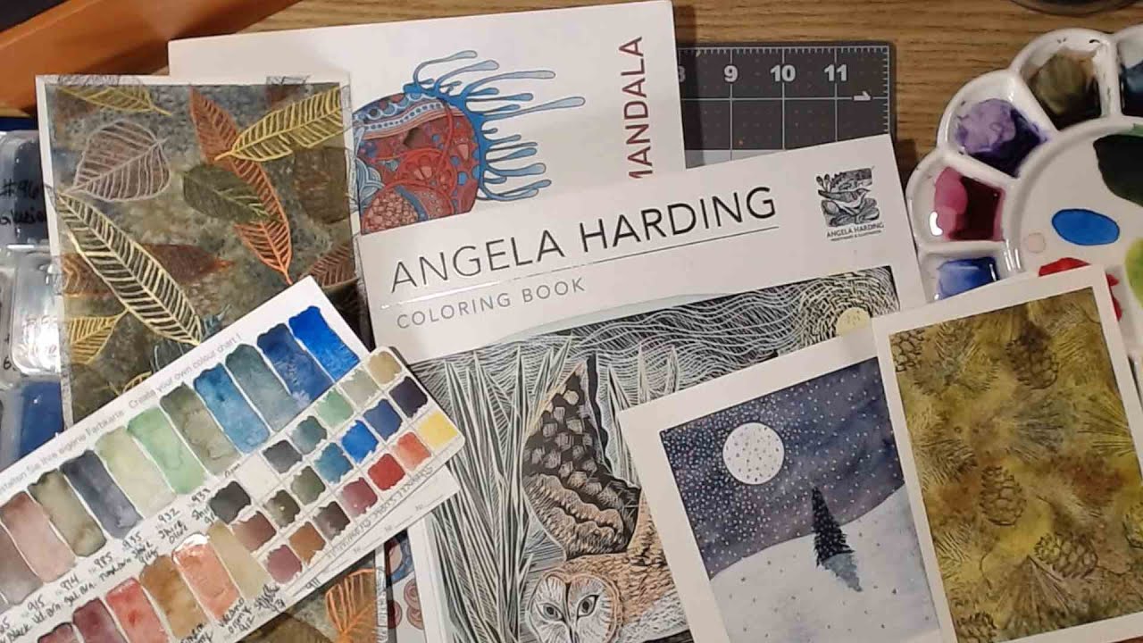 What's on My Desk Today!? Watercolor, coloring, stamping and such