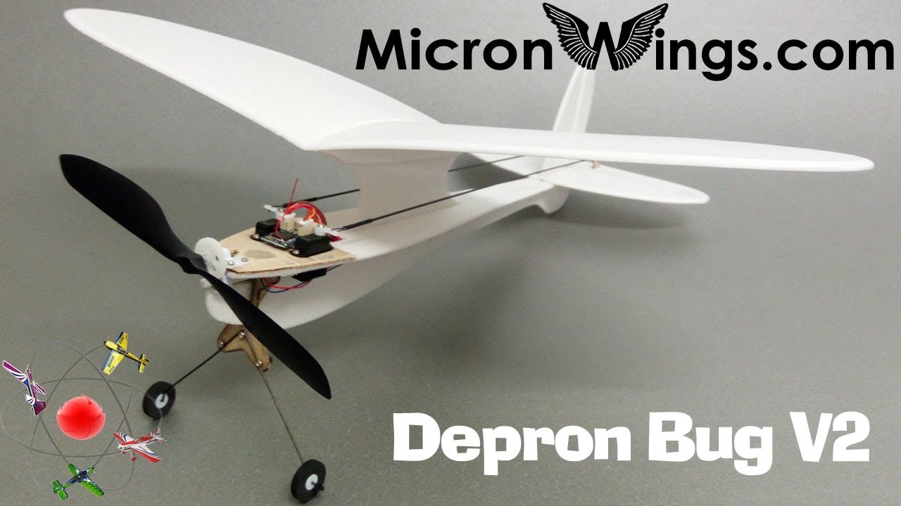 Test Flight of the Depron Bug V2 Airframe Kit with Motor and Propeller