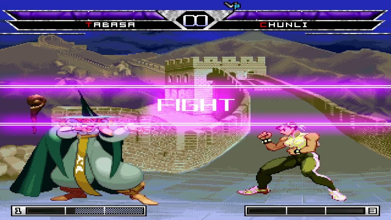 KOF MUGEN Tabasa 5p Vs Chun-Li 6p