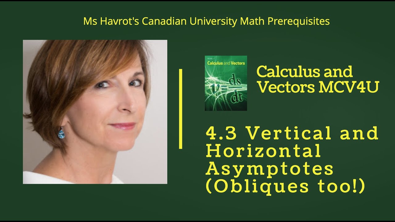 Calculus  4.3 Vertical and Horizontal Asymptotes (Obliques too!)