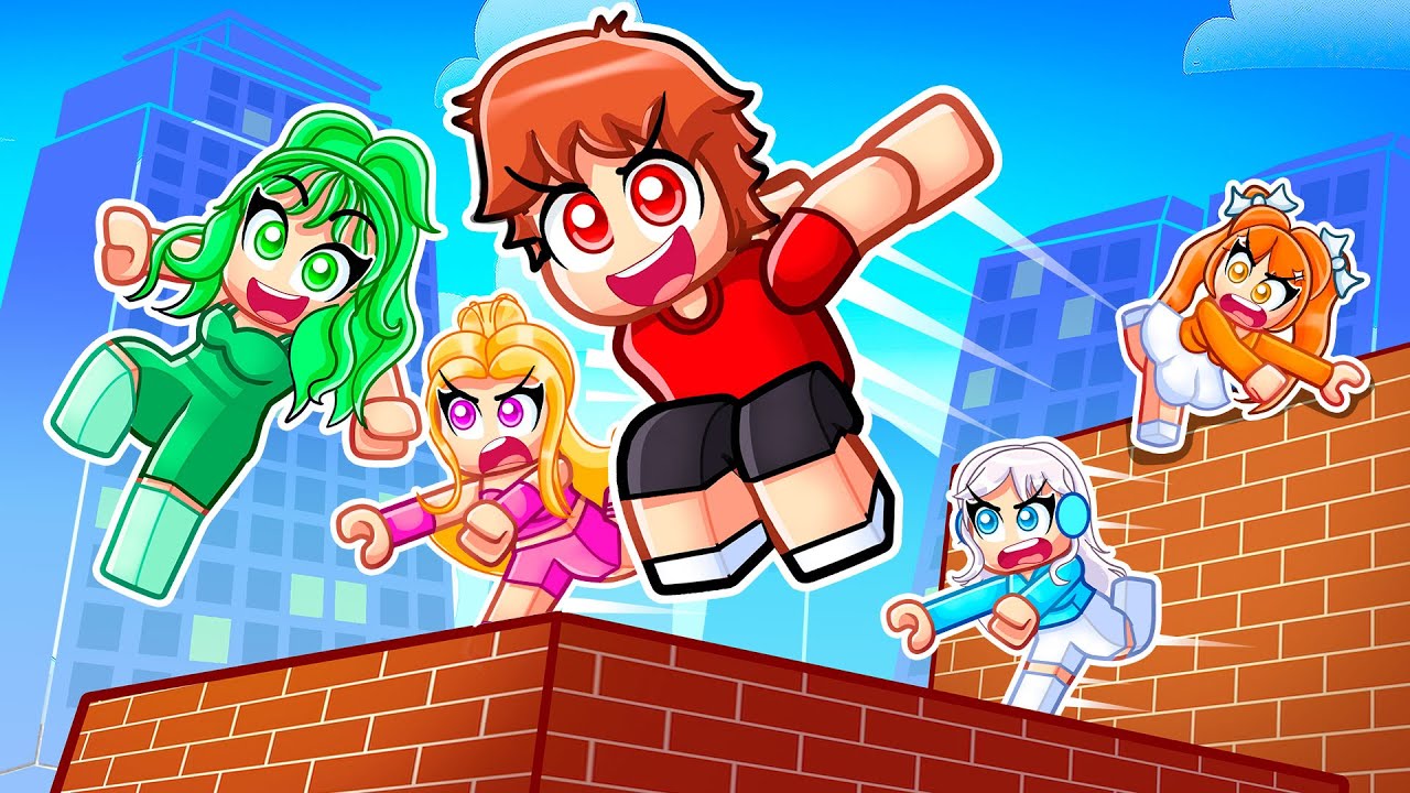 Techy Plays Parkour Jump Simulator In Roblox With MY CRAZY FAN GIRLS...