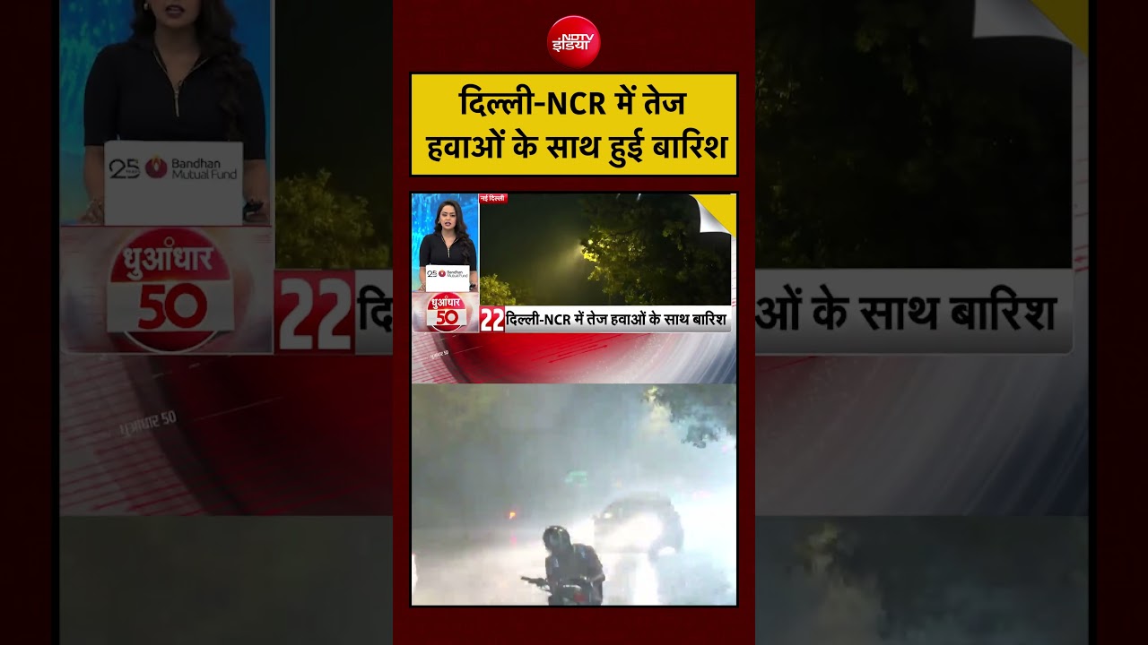Delhi NCR Rain: दिल्ली-NCR में तेज हवाओं के साथ हुई बारिश | #shorts #ytshorts