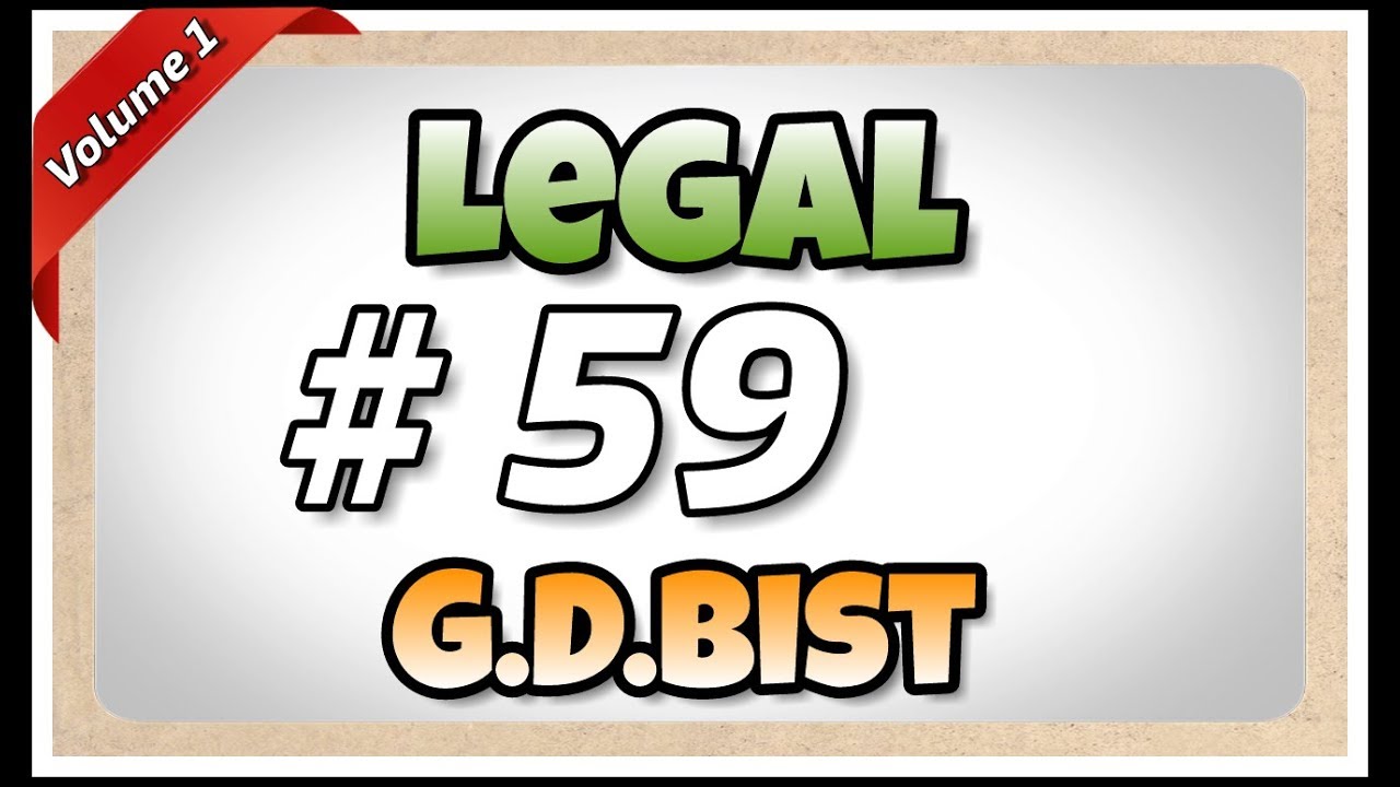 # 59 | 115 wpm | Legal | G.D.Bist | Volume 1