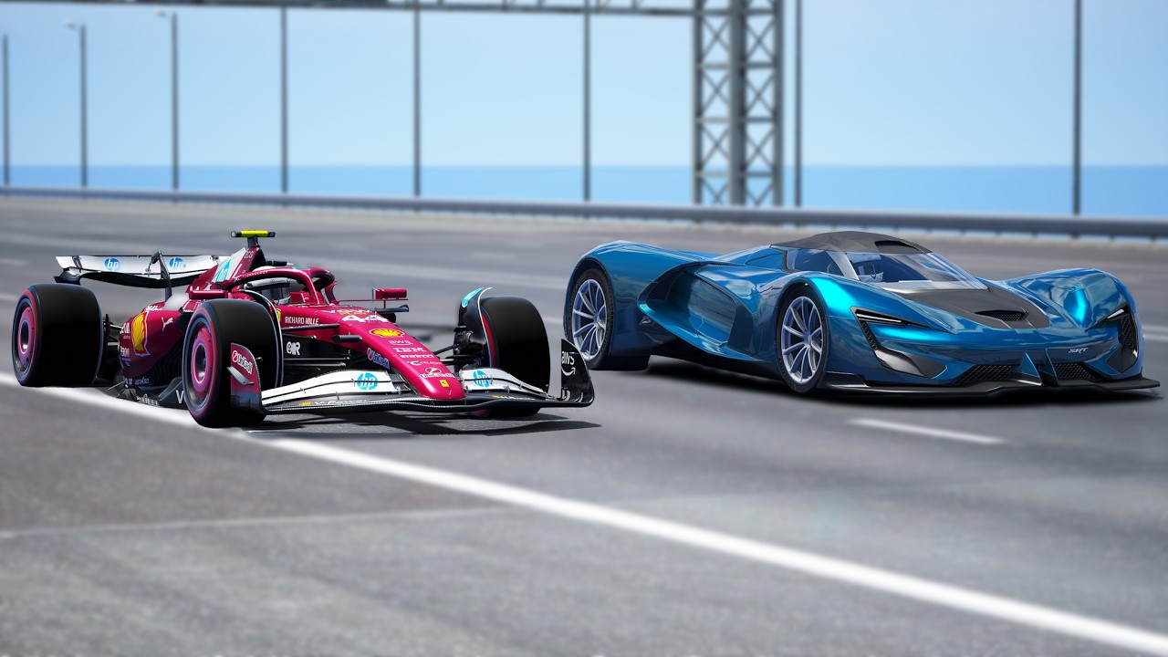 1,000KMH!!! F1 Ferrari SF-25 vs Dodge SRT Tomahawk | DRAG & TRACK RACE