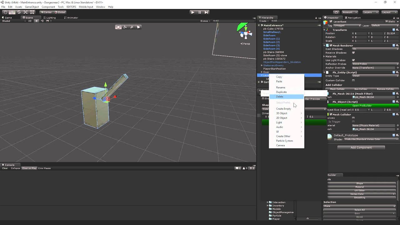 Animating Doors and Levers