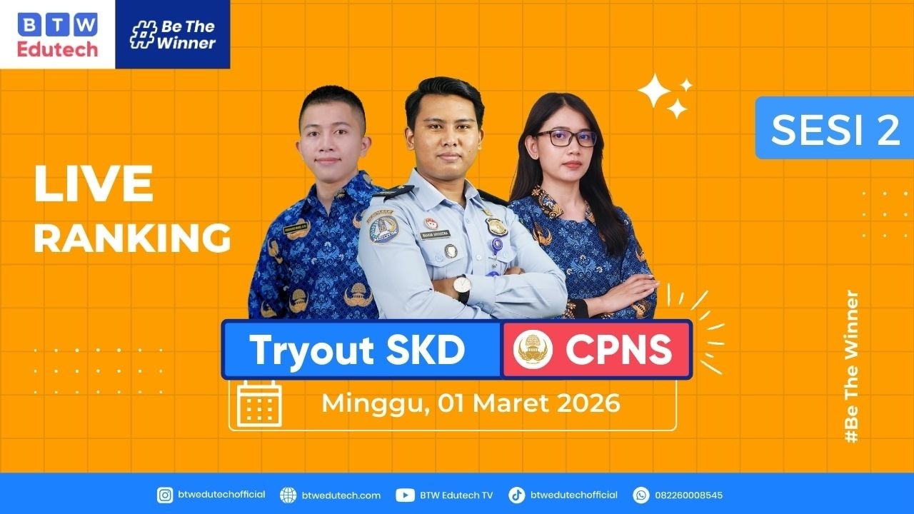LIVE RANKING TRYOUT CAT-SKD (CPNS) - SESI 2